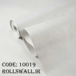 کاغذ دیواری جودون نقره‌ای کد 10019 با بافت برجسته و طراحی لوکس