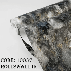 کاغذ دیواری طرح پتینه مشکی کد ۱۰۰۳۷