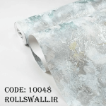 نمای نزدیک بافت کاغذ دیواری آبی PVC قابل شستشو