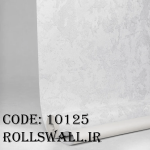 رول بسته‌بندی شده کاغذ دیواری PVC پتینه سفید کد 10125 برای ارسال از سایت رولزوال