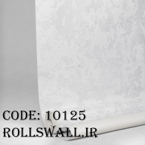 رول بسته‌بندی شده کاغذ دیواری PVC پتینه سفید کد 10125 برای ارسال از سایت رولزوال
