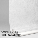 دیوار شاخص اتاق خواب پوشیده از کاغذ دیواری طرح پتینه سفید کد 10126