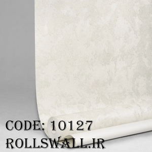 رول بازشده کاغذ دیواری PVC کرم کد 10127 آماده نصب