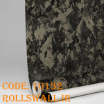 نصب کاغذ دیواری پتینه قهوه‌ای 10132 در پذیرایی مدرن