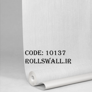 رول بسته‌بندی شده کاغذ دیواری PVC پتینه سفید 10137 آماده ارسال از رولزوال