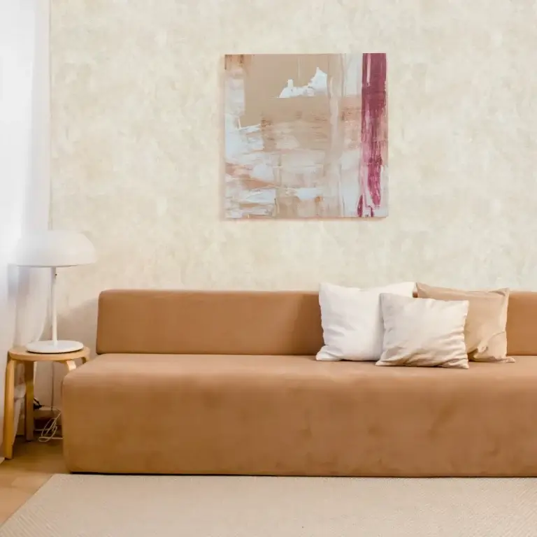 کاغذ دیواری مدرن بافت کرم برای اتاق خواب