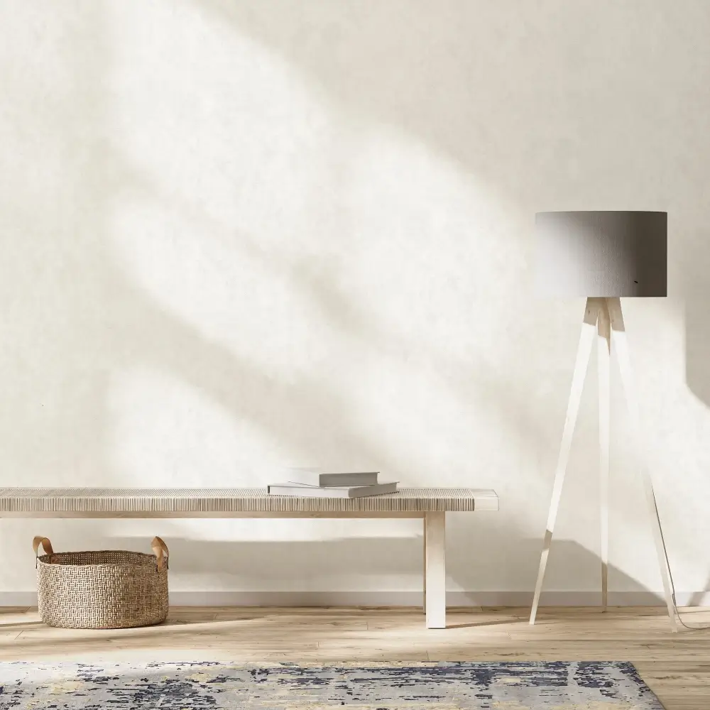 تصویر کاغذ دیواری کربن کد 10149 بافت ساده سفید در پذیرایی