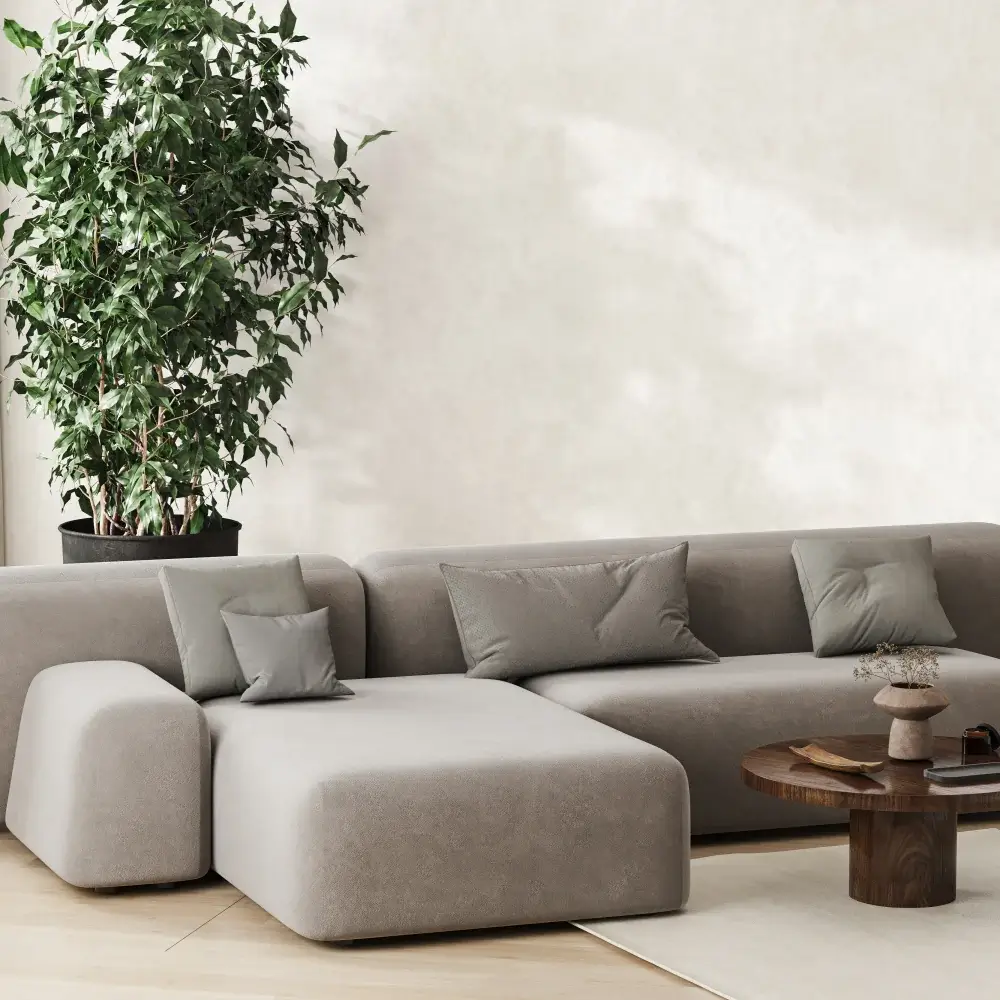 نمونه نصب کاغذ دیواری 10149 در اتاق خواب با نور ملایم