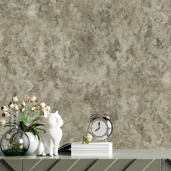 کاغذ دیواری طرح بافت زیتونی کد 10158 از آلبوم کربن - نمای نزدیک بافت برجسته