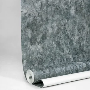 نصب کاغذ دیواری آبی 10159 در سالن پذیرایی - هماهنگی با مبلمان مدرن