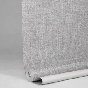 نمای نزدیک بافت برجسته کاغذ دیواری خاکستری