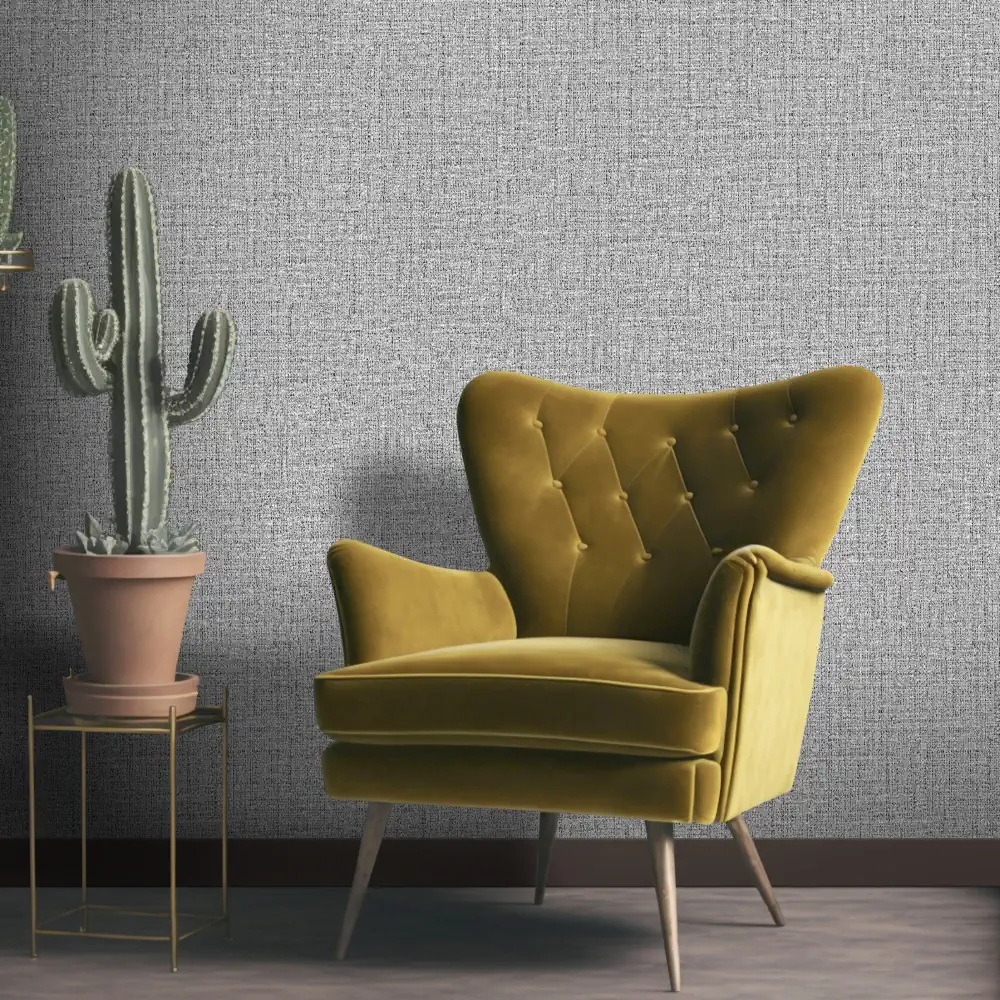 دیوار شاخص با کاغذ دیواری طرح جودون خاکستری