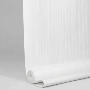 کاغذ دیواری کربن مدل راه راه سفید