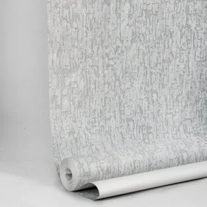 کاغذ دیواری طرح بافت نقره ای کد 10206 از البوم کربن اکستریم والز