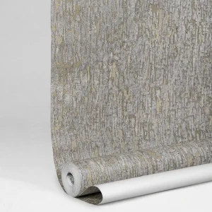 کاغذ دیواری پی وی سی خاکستری طلایی طرح بافت از البوم کربن