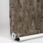 کاغذ دیواری طرح پتینه قهوه ای زیتونی کد 10219 از البوم کربن