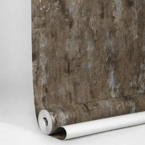 کاغذ دیواری طرح پتینه قهوه ای زیتونی کد 10219 از البوم کربن